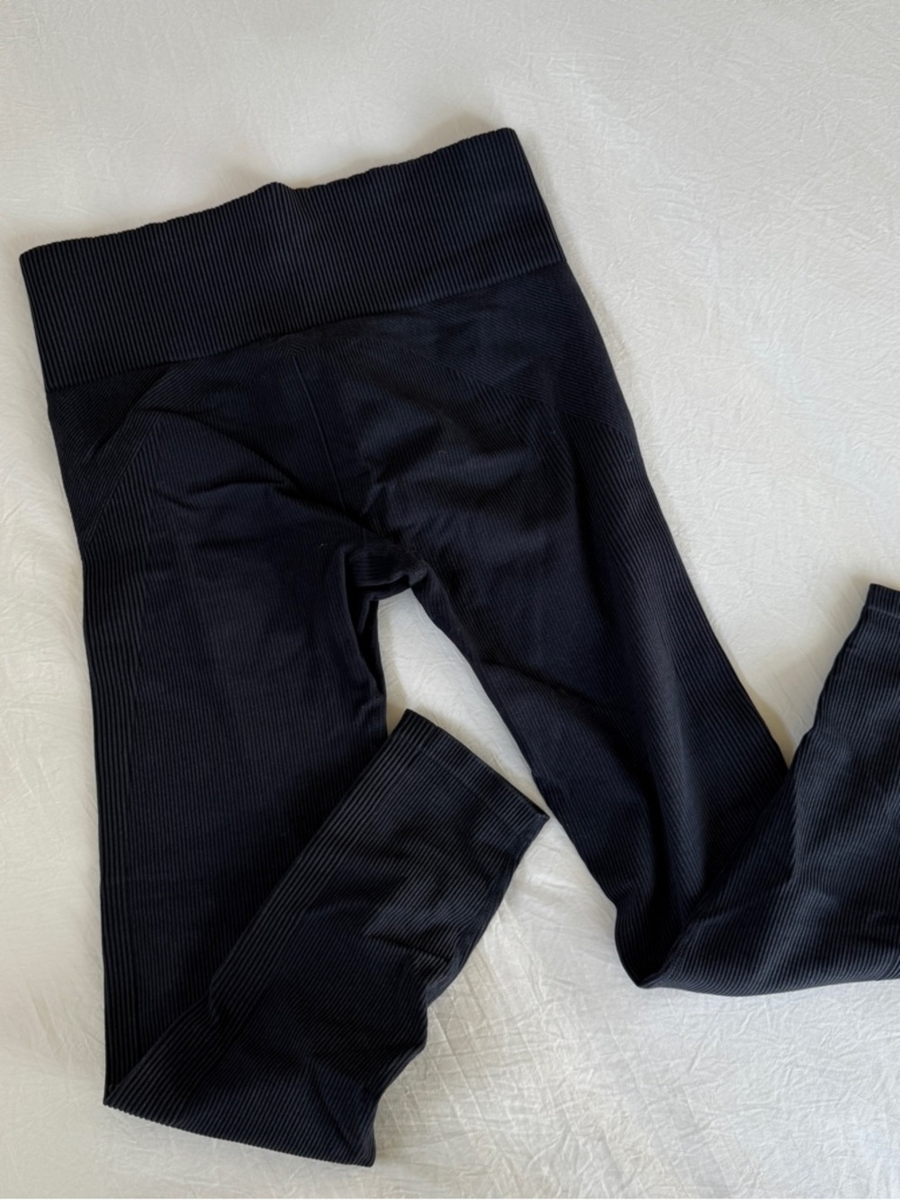 JoyLab Washed Navy Ribbed Leggings - Picture 2 of 4
